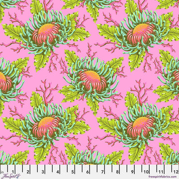 Friends & Anemones - Coralline || Tula Pink - Floral Reef II Quilting Cotton