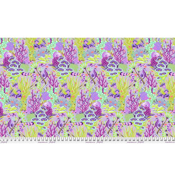 Reef What You Sew - Ultraviolet || Tula Pink - Floral Reef II Quilting Cotton