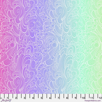 Riptide - Deep Dive || Tula Pink - Floral Reef II Quilting Cotton
