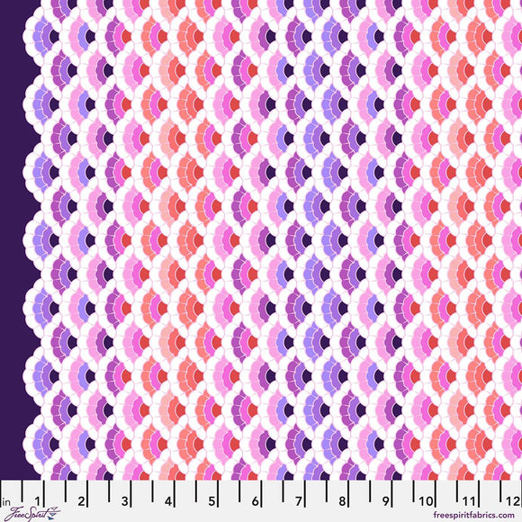 Aquatic Lace - Ultraviolet|| Tula Pink - Floral Reef II Quilting Cotton