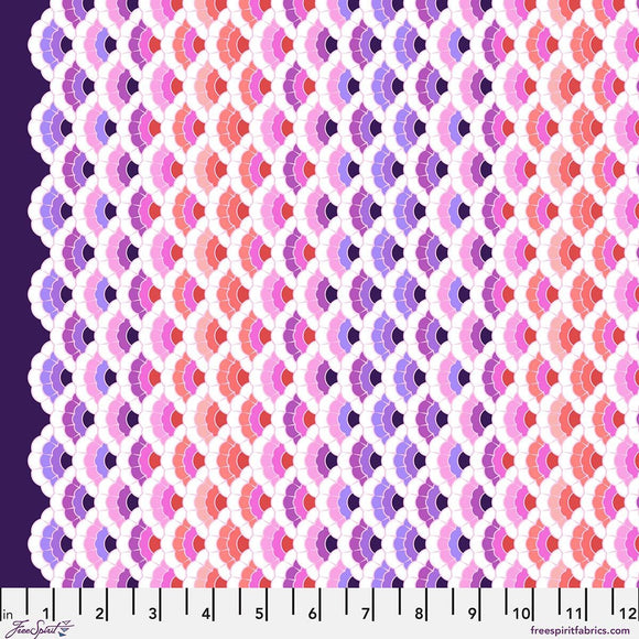 Aquatic Lace - Ultraviolet|| Tula Pink - Floral Reef II Quilting Cotton