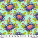 Friends & Anemones - Seafoam || Tula Pink - Floral Reef II Quilting Cotton