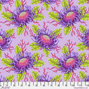 Friends & Anemones - Ultraviolet || Tula Pink - Floral Reef II Quilting Cotton