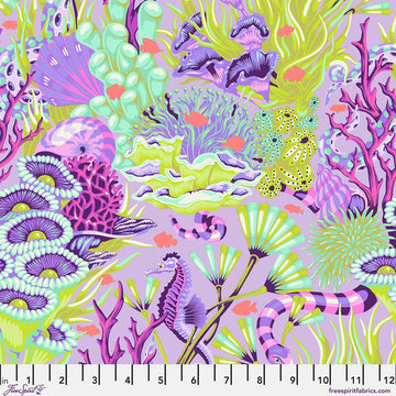 Reef What You Sew - Ultraviolet || Tula Pink - Floral Reef II Quilting Cotton