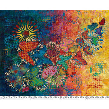 Butterfly - Panel 36" wide x 44" tall || Wings of Wonder || Sue Penn || Free Spirit Fabrics