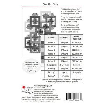Shuffled Stars Quilt Pattern (Printed Pattern)