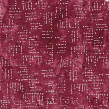 Morse Code Words Red Mulberry || Missing You || Island Batik