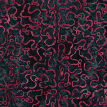 Ribbon Meander with Bows Blue Navy || Missing You || Island Batik