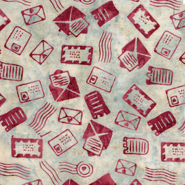 Mail Multi White Blue Sky || Missing You || Island Batik
