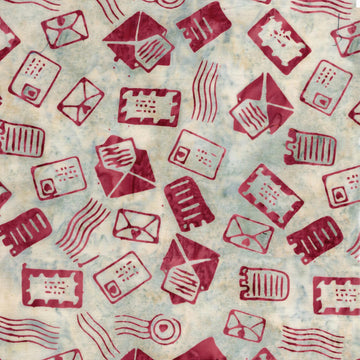 Mail Multi White Blue Sky || Missing You || Island Batik