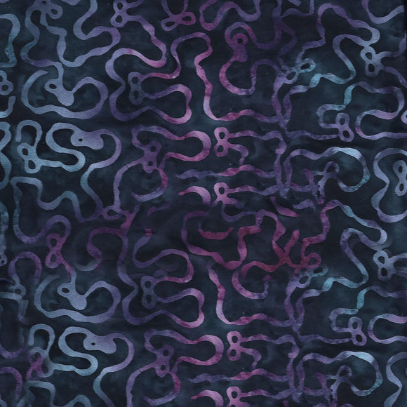 Ribbon Meander with Bows Blue Storm || Missing You || Island Batik