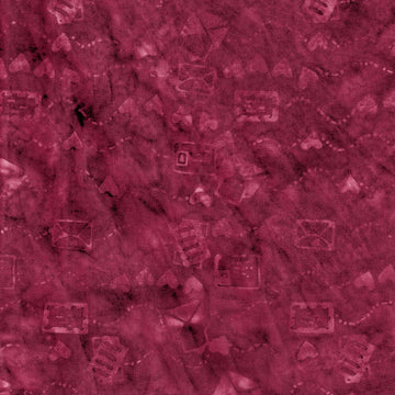 Air Mail Love Red Burgundy || Missing You || Island Batik