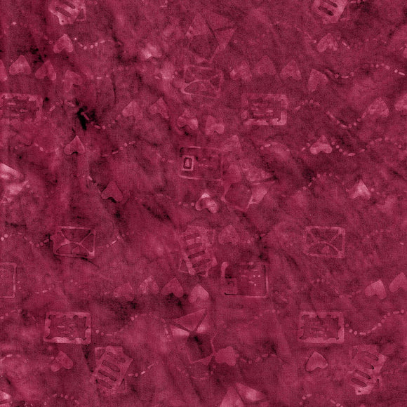 Air Mail Love Red Burgundy || Missing You || Island Batik