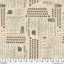 Neutral Typewriter Canvas - Neutral || Palette Canvas Cloth - Tim Holtz Palette Canvas Cloth from FreeSpirit Fabrics