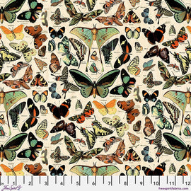 Teal Butterflies Canvas - Teal || Palette Canvas Cloth - Tim Holtz Palette Canvas Cloth from FreeSpirit Fabrics