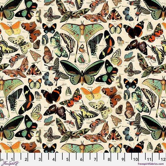 Teal Butterflies Canvas - Teal || Palette Canvas Cloth - Tim Holtz Palette Canvas Cloth from FreeSpirit Fabrics