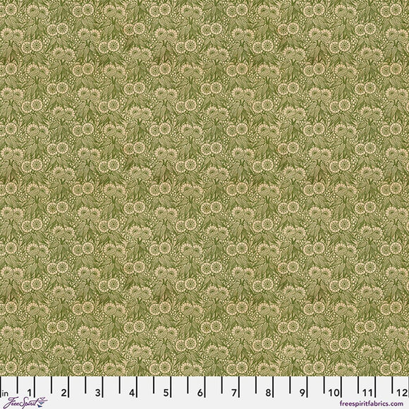 Green Tiny Print Canvas - Green || Palette Canvas Cloth - Tim Holtz Palette Canvas Cloth from FreeSpirit Fabrics