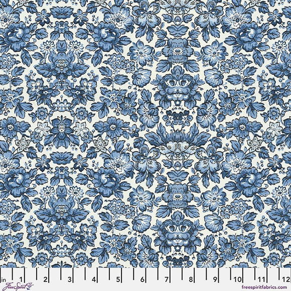 Indigo Wallpaper Canvas - Indigo || Palette Canvas Cloth - Tim Holtz Palette Canvas Cloth from FreeSpirit Fabrics