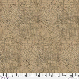 Neutral Map Canvas - Neutral || Palette Canvas Cloth - Tim Holtz Palette Canvas Cloth from FreeSpirit Fabrics