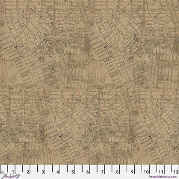 Neutral Map Canvas - Neutral || Palette Canvas Cloth - Tim Holtz Palette Canvas Cloth from FreeSpirit Fabrics