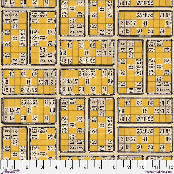 Yellow Numbers Canvas - Yellow || Palette Canvas Cloth - Tim Holtz Palette Canvas Cloth from FreeSpirit Fabrics