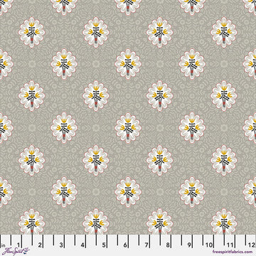 Soft Floral - Taupe by Cori Dantini - Free Spirit Fabrics - Quilting Cotton