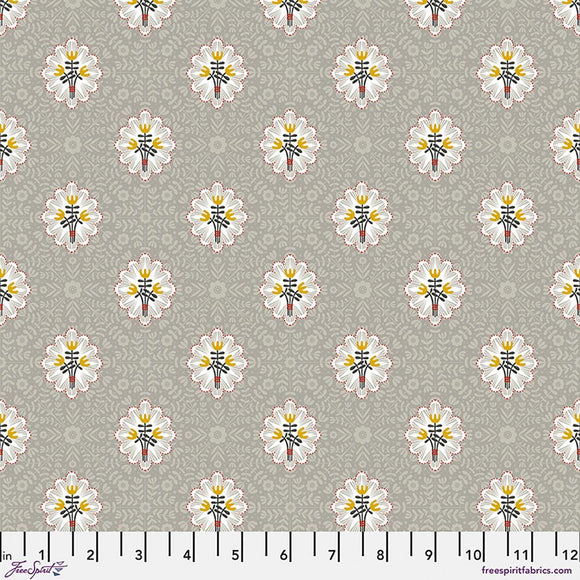 Soft Floral - Taupe by Cori Dantini - Free Spirit Fabrics - Quilting Cotton