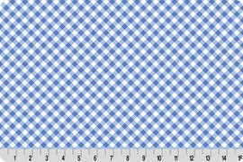 Barely Basics Gingham Quilting Cuddle Blue Bonnet || Cottage Rose Lane Blue Bonnet Collection || Shannon Fabrics Quilting Cuddle