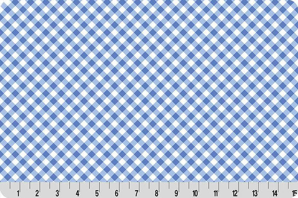 Barely Basics Gingham Quilting Cuddle Blue Bonnet || Cottage Rose Lane Blue Bonnet Collection || Shannon Fabrics Quilting Cuddle