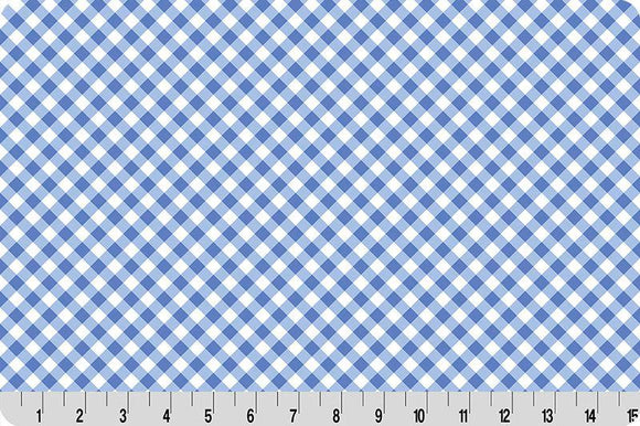 Barely Basics Gingham Quilting Cuddle Blue Bonnet || Cottage Rose Lane Blue Bonnet Collection || Shannon Fabrics Quilting Cuddle