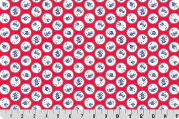 Cottage Rose Lane Windsor Quilting Cuddle Candy Apple || Cottage Rose Lane Blue Bonnet Collection || Shannon Fabrics Quilting Cuddle