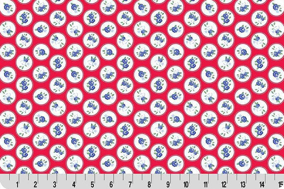 Cottage Rose Lane Windsor Quilting Cuddle Candy Apple || Cottage Rose Lane Blue Bonnet Collection || Shannon Fabrics Quilting Cuddle