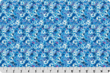 Wanderlust Daisies Quilting Cuddle® Blue || Wanderlust Blue Collection || Shannon Fabrics Quilting Cuddle