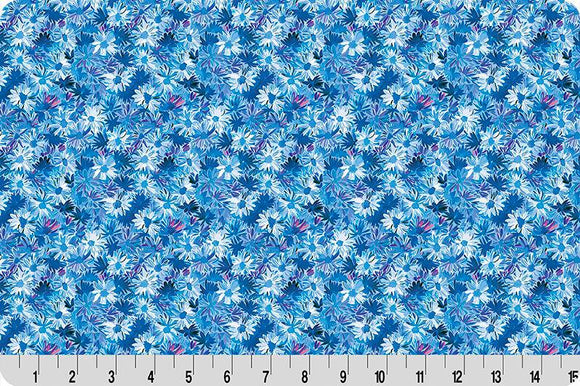 Wanderlust Daisies Quilting Cuddle® Blue || Wanderlust Blue Collection || Shannon Fabrics Quilting Cuddle