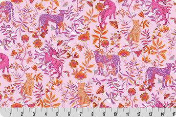 Wanderlust Big Cats Quilting Cuddle Pink || Wanderlust Pink Collection || Shannon Fabrics Quilting Cuddle