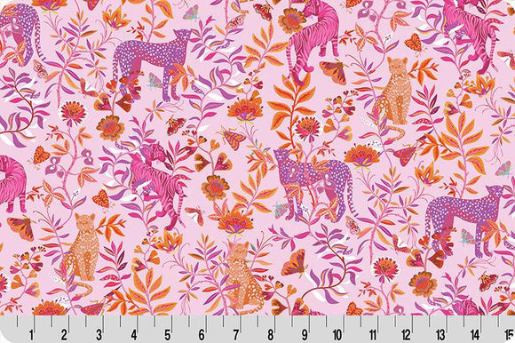 Wanderlust Big Cats Quilting Cuddle Pink || Wanderlust Pink Collection || Shannon Fabrics Quilting Cuddle