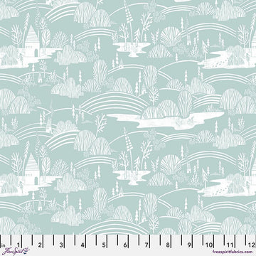 Silent Scapes - Ice Blue by Cori Dantini - Free Spirit Fabrics - Quilting Cotton