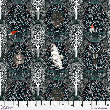 Woodland Friends - Navy by Cori Dantini - Free Spirit Fabrics - Quilting Cotton