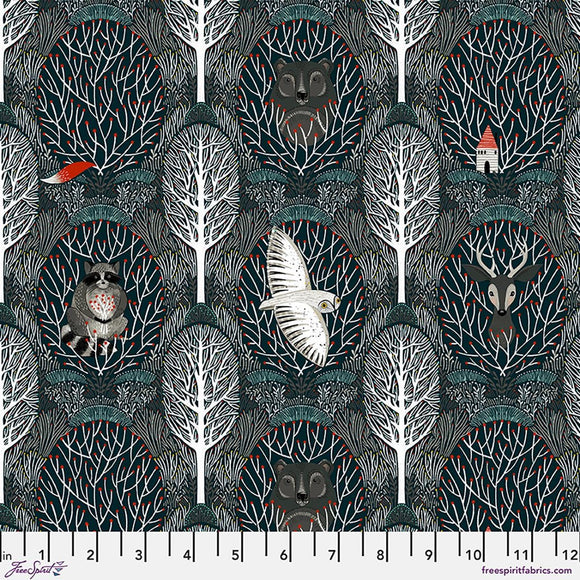 Woodland Friends - Navy by Cori Dantini - Free Spirit Fabrics - Quilting Cotton