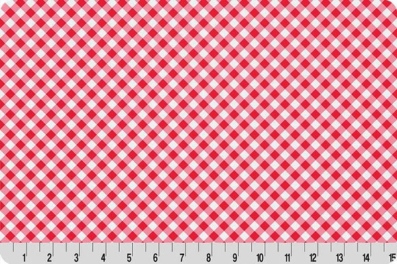 Barely Basics Gingham Quilting Cuddle Candy Apple || Cottage Rose Lane Blue Bonnet Collection || Shannon Fabrics Quilting Cuddle