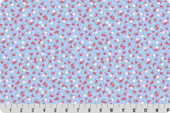 Cottage Rose Lane Kensington Quilting Cuddle Blue Bonnet || Cottage Rose Lane Blue Bonnet Collection || Shannon Fabrics Quilting Cuddle