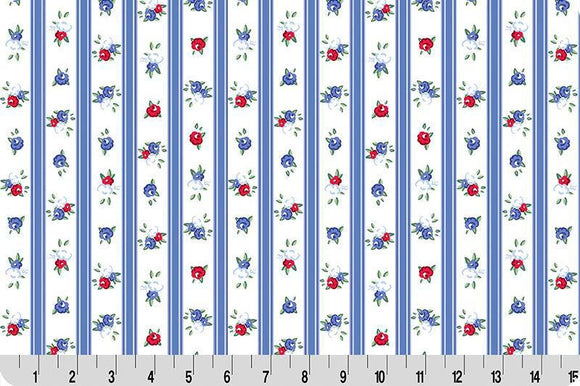 Cottage Rose Lane Nottinghill Quilting Cuddle Blue Bonnet || Cottage Rose Lane Blue Bonnet Collection || Shannon Fabrics Quilting Cuddle