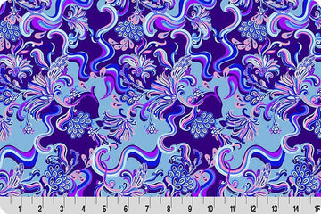 Wanderlust Paisley Quilting Cuddle Blue || Wanderlust Blue Collection || Shannon Fabrics Quilting Cuddle