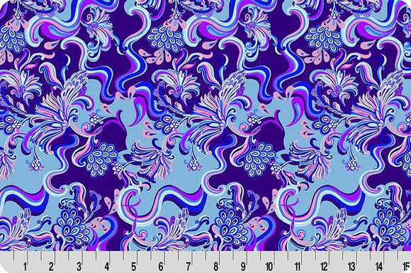 Wanderlust Paisley Quilting Cuddle Blue || Wanderlust Blue Collection || Shannon Fabrics Quilting Cuddle