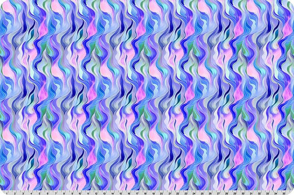 Wanderlust Rainbow Quilting Cuddle Blue || Wanderlust Blue Collection || Shannon Fabrics Quilting Cuddle