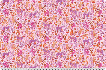 Wanderlust Big Cats Quilting Cuddle Pink || Wanderlust Pink Collection || Shannon Fabrics Quilting Cuddle