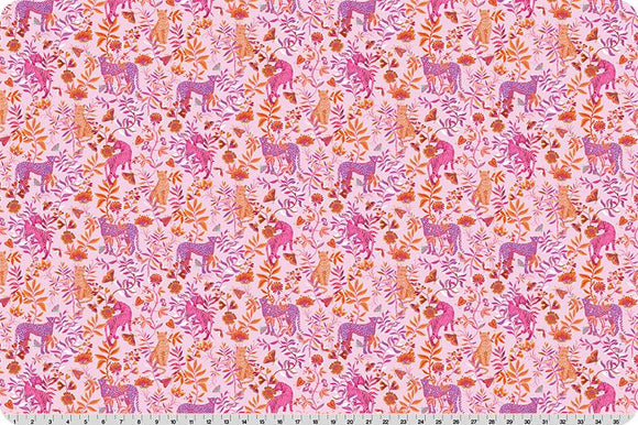 Wanderlust Big Cats Quilting Cuddle Pink || Wanderlust Pink Collection || Shannon Fabrics Quilting Cuddle