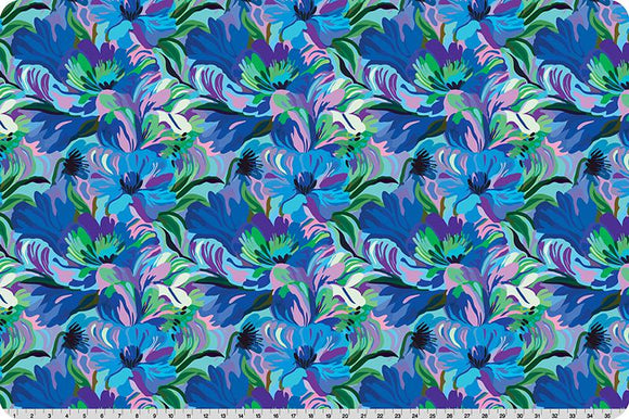 Wanderlust Florals Quilting Cuddle Blue || Wanderlust Blue Collection || Shannon Fabrics Quilting Cuddle