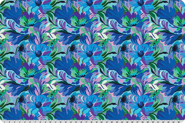 Wanderlust Florals Quilting Cuddle Blue || Wanderlust Blue Collection || Shannon Fabrics Quilting Cuddle