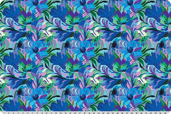 Wanderlust Florals Quilting Cuddle Blue || Wanderlust Blue Collection || Shannon Fabrics Quilting Cuddle